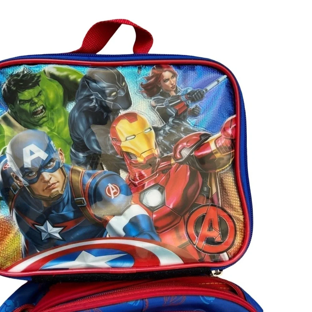 Avengers set 17” Backpack & Lunchbox Marvel Superheroes School Bag NWOT